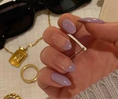 March Nails, Lilac Nails, Simple Acrylic Nails, Nail Idea