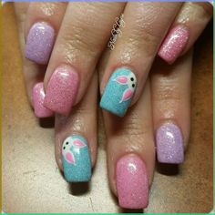 Looking for cute easter nails to copy this year? Check this post for 29 amazing easter nails that you can copy immediately by yourself! Easter Nails Design Spring Pretty Pastel, Coffin Nails With Initial, Fun Easter Nails, Initial Nails Acrylic, Easter Short Nails, Pastel Nails Easter, Nail Design Ideas Spring, Black Nails Acrylic Short, Easter Nail Colors