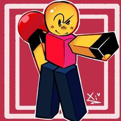 a drawing of a person with a box on his shoulder and an apple in the other hand