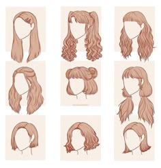 Hairstyles Long Hair Drawing, Drawing Textured Hair, Half Up Hair Drawing, How To Draw A Sweatshirt, Hair Sketch Ideas, Hair Sketch Reference, Hairstyles For Long Hair Drawing, Hair Styles Sketch, How To Sketch Hair