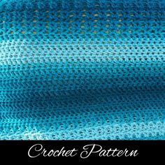 the crochet pattern is shown in blue and yellow