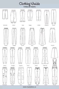 different types of pants and how to wear them in the style guide for each person