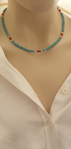 Diy Earrings Box, Beaded Jewelry Pattern, Beaded Jewelry Earrings, Turquoise Choker, Coral Beads Necklace, Diy Jewelry Necklace, Diy Jewelry Inspiration, Handmade Jewelry Diy