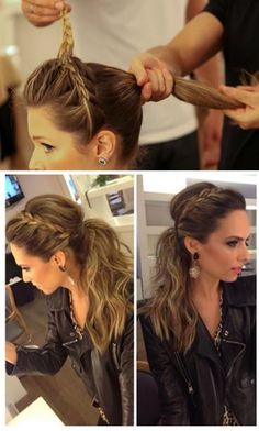 Not too fussy, out of your face. Great rainy day hair! Tmavý Blond, Sanggul Modern, Ponytail Tutorial, Hair Done, Hair Envy, Hair Stuff, The Salon