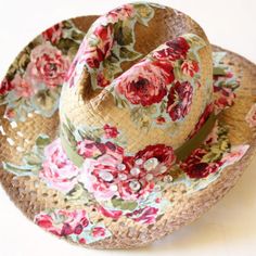 Mod Podge Fabric, Diy Mod Podge, Diy Straw, Chapeau Cowboy, Women Diy, Cowgirl Hats