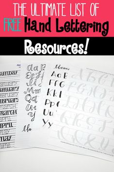 the ultimate list of free hand lettering resources