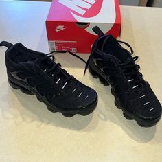 Where These As A Street Style Or For Working Out. Never Been Worn. Air Vapormax Plus, Nike Air Vapormax Plus, Shoes Nike Air, Air Vapormax, Nike Air Vapormax, Box Color, Shoes Nike, Nike Black, Working Out