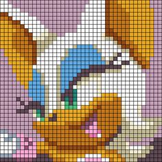 an image of a cartoon character made out of pixellated pixels and colored pencils