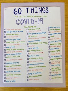 Covi̇d 19 Project Ideas, What To Do When Bored List, Things To Do In Quarantine, Bored List, Bucket List For Teens, Bored Jar, Not Musik, Things To Do At Home, Cute Date Ideas