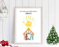 a christmas nativity poster with the birth of jesus