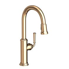 an image of a kitchen faucet in gold