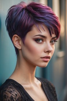 Whether you’re looking to revamp your style or just find some inspiration, our collection of short pixie haircut ideas is sure to turn heads. Let’s dive into the trendy world of pixie cuts and discover how you can rock this daring do. Pixie Hair Color, Short Hair Images, Textured Bob, Edgy Short Hair, Very Short Hair, Curly Hair With Bangs