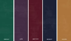 an image of the color palettes for each type of wallpaper or paint scheme