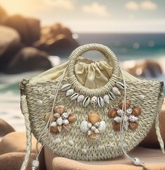 This elegant beach handbag is perfect for an outfit or to go out for dinner. You will get many compliments.  Great for gift giving  It is 100% handmade. Straw material Comes with a removable chain. Size  Bag Length:13 inch, Bag Width:3.1 inch, Bag Height:8.3 inch, Handle Height:3.9 inch, Strap Length:47.2 Sand-colored Straw Bag For Summer Beach, Summer Sand-colored Straw Bag, Beachy Sand-colored Straw Bag, Summer Rectangular Crochet Bag, Summer Beach Shoulder Bag Made From Palm Leaf, Beige Handheld Straw Bag For Summer, Woven Straw Bag As Fashion Accessory, Summer Straw Handheld Bag, Summer Beige Straw Handheld Bag