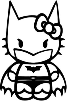 Hello Kitty para colorir Batman Hello Kitty, Batman Coloring Pages, Hello Kitty Wallpaper Hd, Hello Kitty Crafts