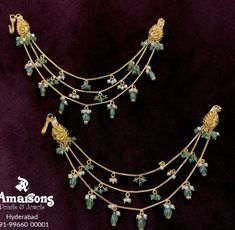 Champasaralu Designs Gold Latest, Chempa Swaralu Designs Latest, Maatilu Gold, Chempasaralu Designs Gold, Champasavaralu Gold Designs, Champaswaralu Designs Gold, Temple Jewellery Earrings, Gold Jewelry Outfits