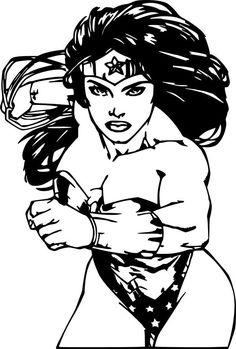 the wonder woman coloring pages for adults and children to color on, with an image of her