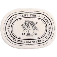 a bath mat with an angel and the words, you're life is a great idea