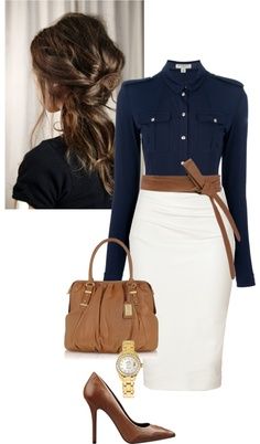 Look ejecutivo Elegant Work Outfits, Professional Attire, Winter Outfits For Work, Work Outfits Women, Work Wardrobe, 가을 패션, Work Attire