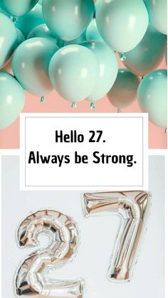 balloons with the number twenty on them and an image of two balloons in the shape of numbers