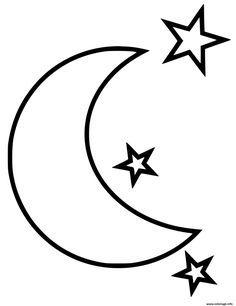 the crescent and stars coloring page