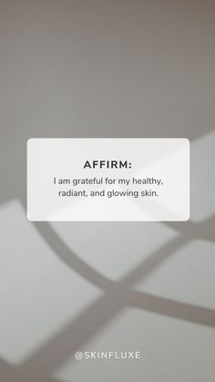 Skincare support isn't just about the skincare products you use and your routines. It's also about your mindset and lifestyle. Here are a few affirmations to support you with healthy, glowing skin. 💗

When you come into the studio, we will create a personal regimen with products specific to your skin type, acne needs, and lifestyle. Book your session with the link in my bio. 💫 #SkinFluxe Healing Techniques, East Meets West, Healthy Glowing Skin, Beauty Wellness, I Am Grateful, Skin Type, Skin Health, Active Ingredient, The Studio