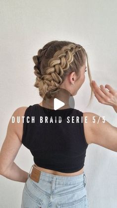 Braided Hairstyles Hair Up, Braided Casual Hairstyles, Two Dutch Braids Into Bun, Braid Hairstyles For Work, Easy Plaits Hairstyles, Cute Braided Updos, Braided Hair Bun, Braided Buns Hairstyle, Braid In A Bun