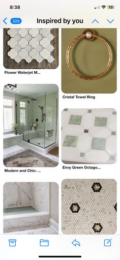 an iphone screenshot shows the interior and bathroom items in different styles, colors, and sizes