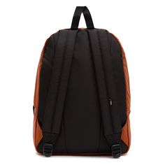 The Realm Backpack is a 100% cotton two-pocket backpack with 100% polyester trim and lining, a zippered main compartment with an interior laptop sleeve, a front organization pocket, adjustable padded straps, and debossed lining at the interior back panel. Textiles: minimum 40% of one or more (by weight, excluding trims) of the following: Regenerative, Organic, Recycled, or Responsibly sourced Renewable materials. Wool: Certified non-mulesed; blends must be greater than 30% total ROR (Recycled Or Vans Rucksack, Old School Aesthetic, Vans Backpack, Skateboard Logo, Everyday Backpack, Skateboarder, Blue Backpack, Classic Backpack, Mens Vans