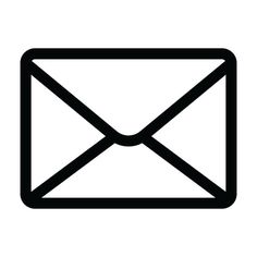 an email envelope icon on a white background