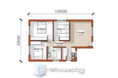 the floor plan for a two bedroom apartment with an attached bathroom and separate living area