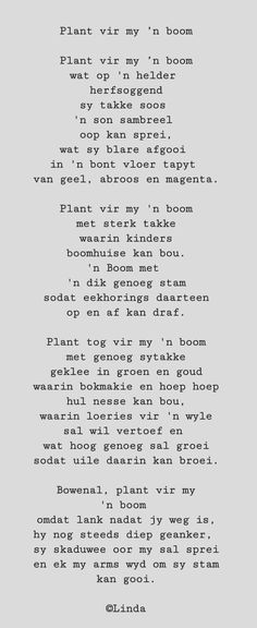 an old poem written in black and white with the words plant virt my room