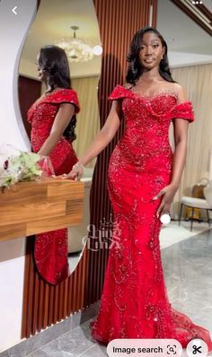 Senegalese Prom Dresses, Red Asoebi Lace Styles For Wedding, Nigerian Dresses For Women, Red Asoebi, Nigerian Asoebi, Senegalese Dresses, Nigeria Dress, Senegalese Styles