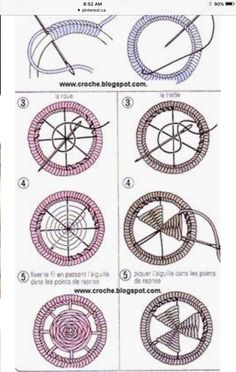 the instructions for how to make crochet circles