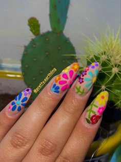 Mexican Style Nails Acrylic, Mexican Themed Nails, Mexican Themed Nails Acrylic, Themed Nails Acrylic, Mexican Style Nails, Mexican Nail Art, Nails Acrylic Red, Mexican Nails, Animal Nail Art