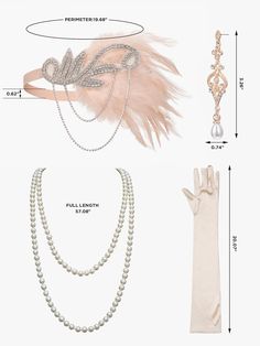 Retro Antiguo Rugido 20s 1920s Diadema de estilo flapper El gran Gatsby Mujer Borlas Pluma Cosplay Disfraz Carnaval Fiesta / Noche Guantes 2023 - ARS $5438.35 Flapper Accessories, Feather Accessories, Masquerade Halloween, 1920s Outfits, Flapper Headband, Evening Gloves, The Roaring Twenties, 1920s Flapper, Long Gloves