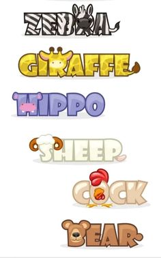 some type of font that is in different colors and sizes, including the letters for each letter