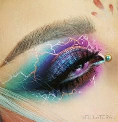 Crazy Eye Makeup, Cute Eye Makeup, Purple Makeup, Dope Makeup, Colorful Eye Makeup