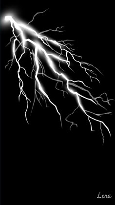 a black and white photo of lightning in the sky