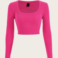 Brand New With Tags Extremely Rare Lux Luxury Luxurious Thick Cropped Sweater Fuchsia Pink Hot Pink Baby Pink Crotchet Cable Knit Cotton Ribbed Long Sleeve Cropped Top Crop Top Cropped Sweater Size Xs X-Small No Tags Perfect For Autumn , Vacation , Back To School , For The Winter / Fall & It Girl Fall & Winter , Holiday Party Parties Or For A Date Night / Night Out Or A Christmas Gift / Birthday Gift / Anniversary Gift Valentine’s Day Gift For Your Wife Girlfriend Fianc Sister Sister-In-Law Aunt Daughter Teenage Girl Mother Mom Grandma Best Friend Cousin Son Teenage Boy Brother Dad Husband Boyfriend Father Pink Long Sleeve Crop Top, Long Sleeve Shirt Outfits, Hot Pink Shirt, Hot Pink Tops, Pink Long Sleeve Shirt, Pink Crop Top, Crop Top Outfits, Long Crop Top, Pink Outfits