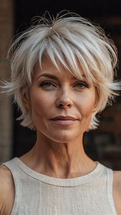 Stylish Short Hairstyles for Women Over 50 Sandy Blonde, Hairstyles For Women Over 50, Blonde Hair Shades, Hair Essentials, Hair Shades, Going Gray, Silver Fox, Smooth Hair, Short Hairstyles For Women