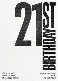 the 21st birthday party is coming soon