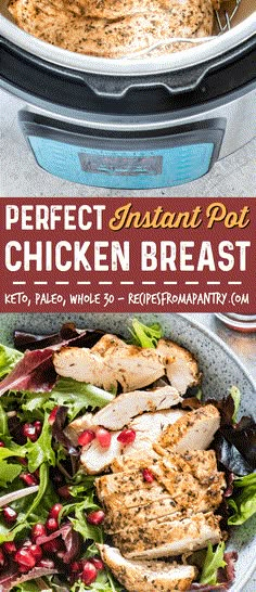 the perfect instant pot chicken breast recipe in a bowl