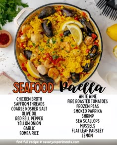 the seafood paella recipe is ready to be eaten