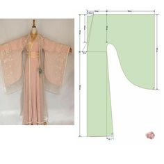 Cute Sewing Ideas, Patron Kimono, Hanfu Pattern, Kimono Sewing, Kimono Sewing Pattern, Kimono Patterns, Pretty Homecoming Dresses, Chinese Fancy Dress, Diy Kimono