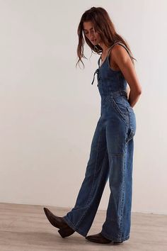 We The Free Amina Wide-Leg One-Piece | Free People Free People Vibes, Free People Outfits Aesthetic, Free People Jumpsuit Outfit, Free People Outfits Fall, Fall Jumpsuit Outfit, Free People Outfits, Fall Overalls, Mom Inspo, 2024 Clothes