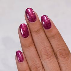 Magenta Nails, Velvet Rope, Jelly Nail, Metallic Nail, Metallic Nail Polish, Berry Color, Dark Magenta, Spring Nail Colors, Red Nail Designs