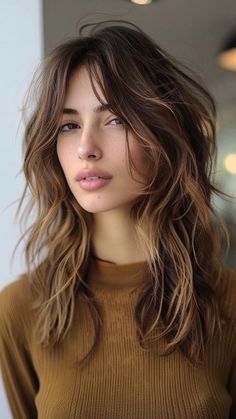 23 Elegant Long Layered Haircuts to Enhance Straight Hair Layered Hair On Wavy Hair, Layer Cut For Wavy Hair, Good Haircuts For Wavy Hair, Natural Wavy Haircut Layered Hairstyles, Wavy Long Hair With Layers, Fresh Haircut Women, Haircuts For Naturally Wavy Hair Long, Shaggy Wavy Hair, Textured Layered Hair