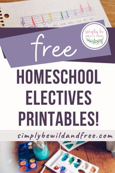 the free homeschool elective printables for kids