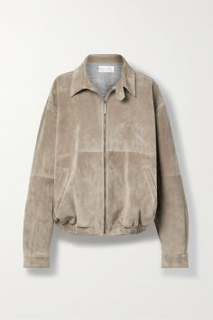 Shop THE ROW Roanna oversized suede bomber jacket, Explore the latest THE ROW women's collection today on NET A PORTER Oversize Sleeves, Oversized Denim Jacket, Oversized Style, Oversized Jacket, Long Sleeves Jacket, Suede Jacket, Winter 2024, Wool Jacket, Casual Jacket